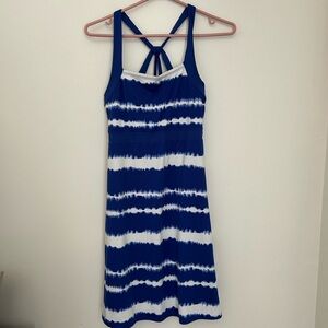 Soybu Blue and White Strappy Top